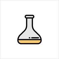A laboratory flask icon on a white background vector