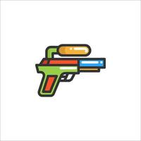 A colorful gun icon on a white background vector