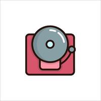 A red and pink camera icon on a white background vector