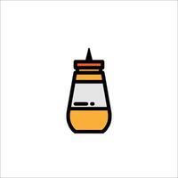 A jar of mustard on a white background vector