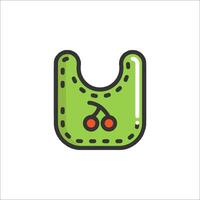A bib with cherries on it vector