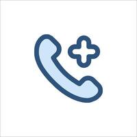 A phone icon with a plus sign vector