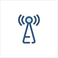 A wireless antenna icon on a white background vector