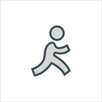 A man running icon on a white background vector