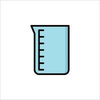 A beaker icon on a white background vector