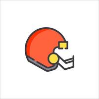 A football helmet icon on a white background vector