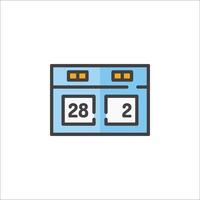 A calendar icon with two days on it vector