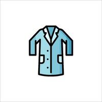 A coat icon in a flat style vector