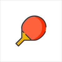A ping pong paddle icon on a white background vector