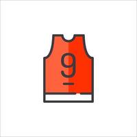 A red basketball jersey with the number 9 on it vector