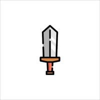 A sword icon on a white background vector