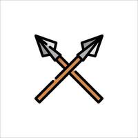 Two crossed arrows icon on white background vector