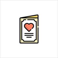 A book with a heart on it vector