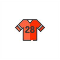 A football jersey with the number 28 on it vector