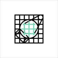 A square with a green square in it vector