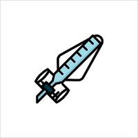 A syringe with a needle on it vector