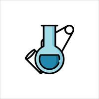 A laboratory flask icon on a white background vector