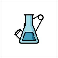 A laboratory flask icon on a white background vector