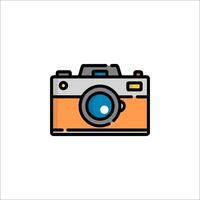 A camera icon on a white background vector