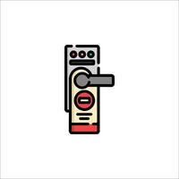 A door handle icon on a white background vector