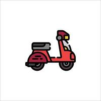 A red scooter icon on a white background vector