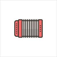 An accordion icon on a white background vector