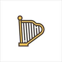 A harp icon on a white background vector