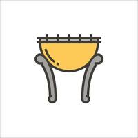 Bbq grill icon illustration vector