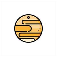Planet jupiter icon illustration vector