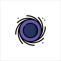 A purple and black circular logo with a black and white swirl vector