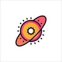 A colorful logo for a space station vector