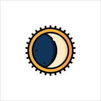 The moon is in the center of the clock vector