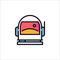 An astronaut helmet icon on a white background vector