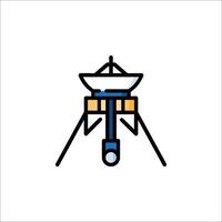 A line drawing of a satellite vector