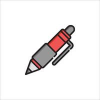 A red pen icon on a white background vector