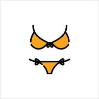 A bikini and a bikini top icon vector