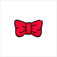 A red bow tie on a white background vector