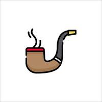A pipe with smoke coming out of it on a white background vector