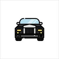 A black car icon on a white background vector