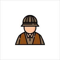 A man in a hat icon vector