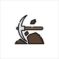 A hammer and shovel icon on a white background vector