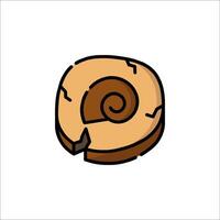 A cartoon snail on a white background vector