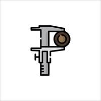 A caliper is shown on a white background vector
