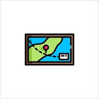 A map icon with a pin on it vector