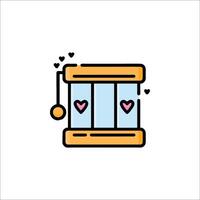 A heart shaped box with a heart inside vector