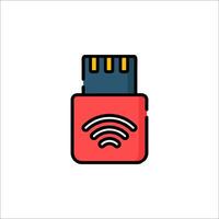 A wifi adapter icon on a white background vector