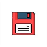 A floppy disk icon on a white background vector
