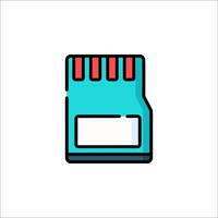 A memory card icon on a white background vector