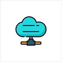 Cloud computing icon illustration vector