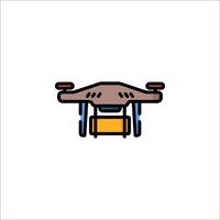A small drone icon on a white background vector